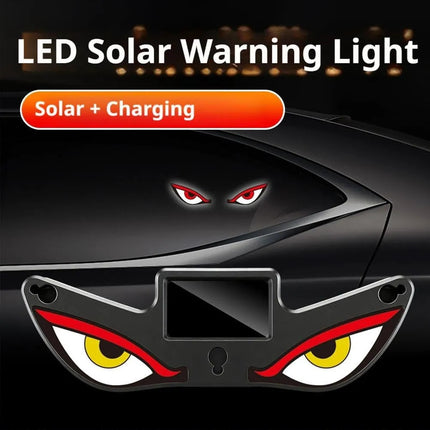 Luz Led Ojo De Demonio Alarma Auto Carro Solar Con Ventosa