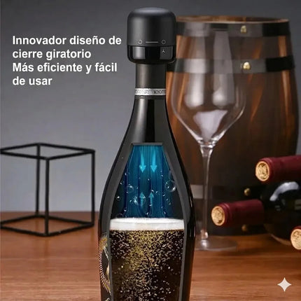 4 Tapones Para Champán Y Vino Espumoso Selladores De Vacío