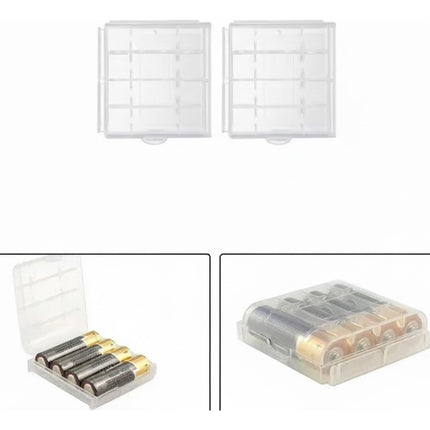 2 Cajas De Baterías Pilas Aa Y Aaa Organizador 10 Espacios