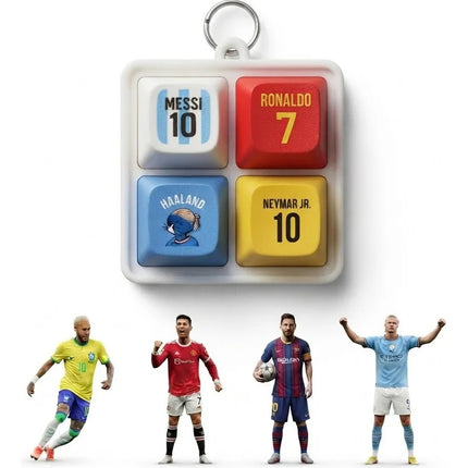 Llavero Fidget Teclado Futbol Sonidos Siuu Cr7 Messi Haaland