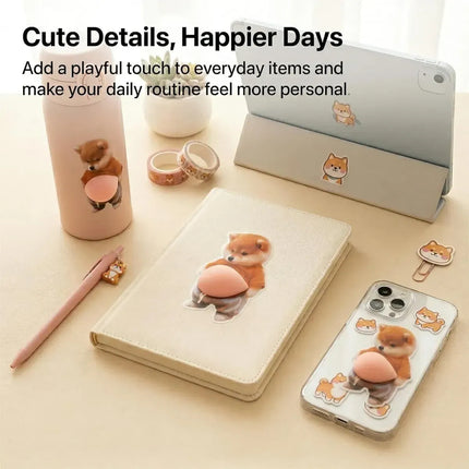 Pegatina 3d Shiba Inu Tope Puerta Decoracion Muebles Celular