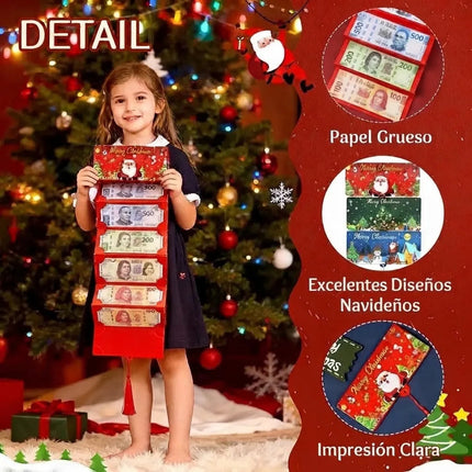 3 Sobres Tarjeta Navidad Para Billete Dinero Efectivo Regalo