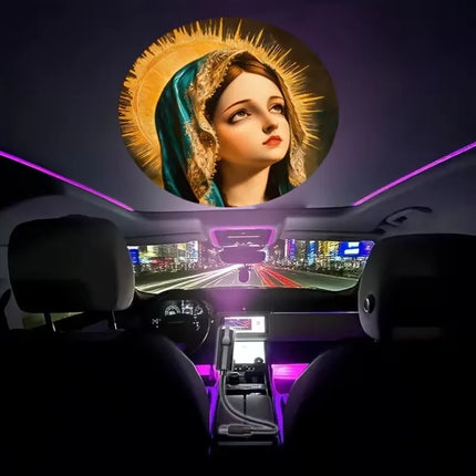 Proyector Led Espiritual Dios Santos Lampara Usb 16 Discos