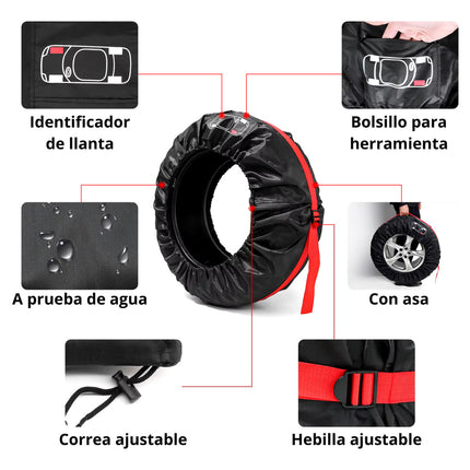 Funda Protector Cubre Llantas Neumaticos Cobertor Rin 13-18