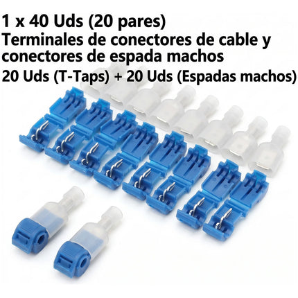 Kit De 20 Conectores Rapidos De Palanca Empalme 40 Unidades
