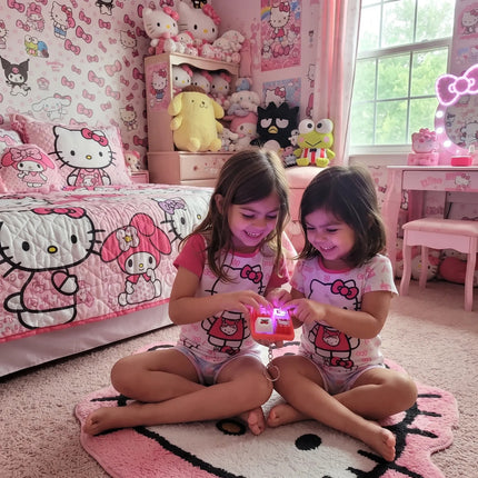 Llavero Fidget Teclado Mecanico Hello Kitty Luz Led Sonido