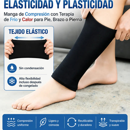 Manga Compresion Gel Terapia Frio Calor Codo Rodilla Lesion