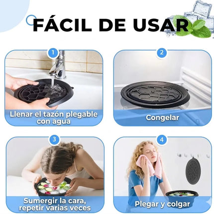 Bowl De Silicona Plegable Para Rostro Mascarillas Spa Facial