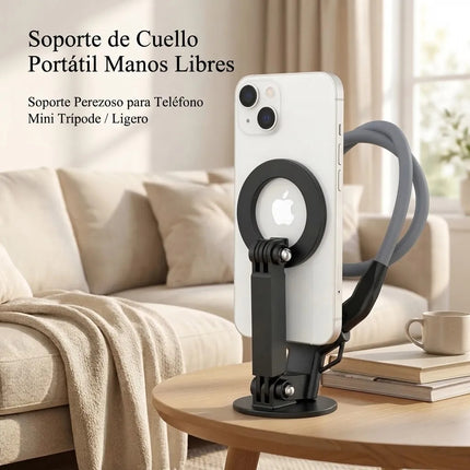 Soporte Magnetico Cuello Magsafe Tripode Celular Camara Pov