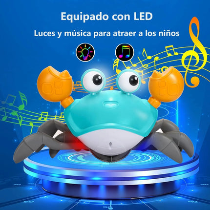 Juguete Cangrejo Interactivo Con Sensor Escape Bebe Gateo