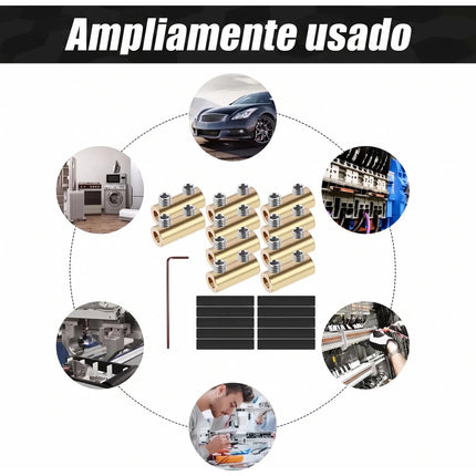 Kit 10 Bloques Terminales Tuercas Conectores Rapidos Cables