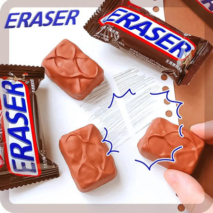 Borrador Escolar Goma De Borrar Forma De Chocolate Snickers