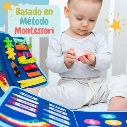 Tablero Sensorial Montessori 25 En 1 Juguete Educativo Bebe