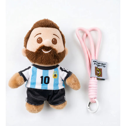 Peluche Messi Futbol Argentina Regalo Coleccionable 18x14 Cm