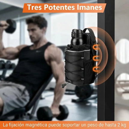 Bolsa Magnetica Porta Termo Botella Accesorios Gym Correa