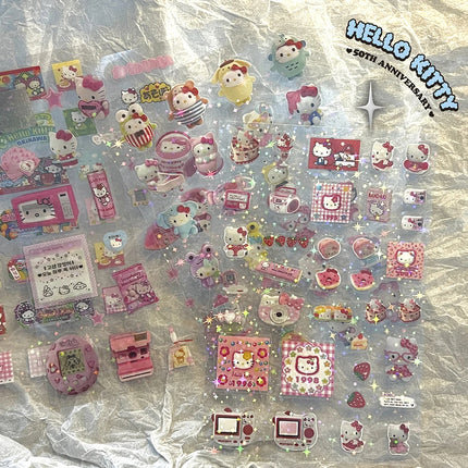 5 Hojas Calcomanías Stickers Hello Kitty Anime Kawaii Sanrio
