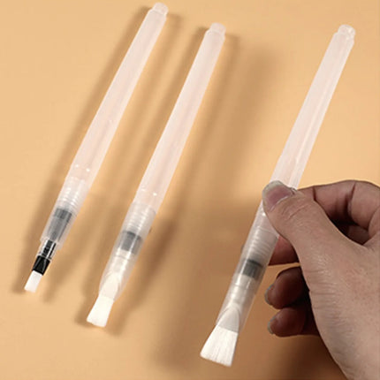 3 Pinceles De Agua Recargables Acuarela Dibujo Punta Plana