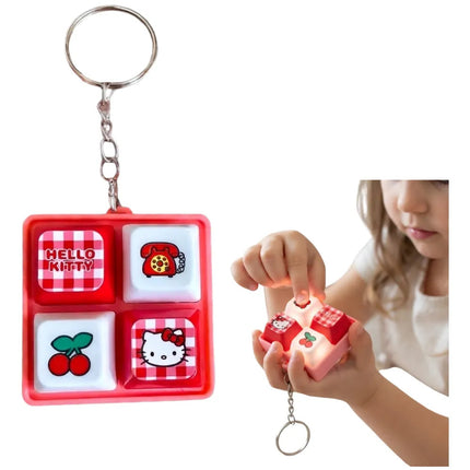 Llavero Fidget Teclado Mecanico Hello Kitty Luz Led Sonido