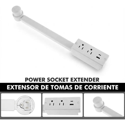 Multicontacto Extensible De Pared Giratorio Con Usb Tipo C