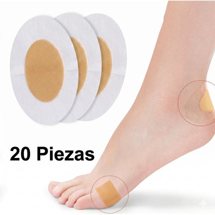 20 Parches Protectores Pies Antirozaduras Finos Invisibles