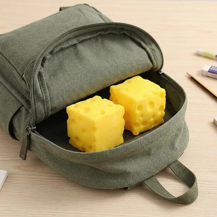 Juguete Antiestrés Squishy Queso Amarillo Cubo Sensorial