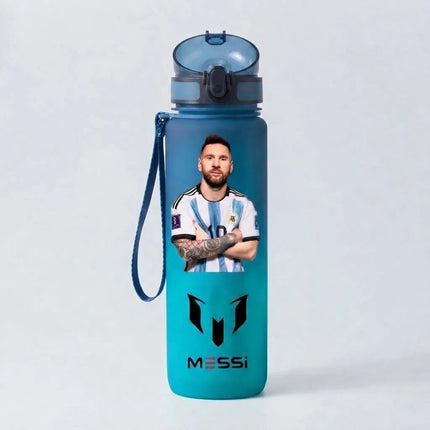 Bule Agua Messi Niños Escuela Regreso Clases Botella Correa