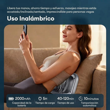 Pistola De Fascia Masajeador Muscular 66 Cabezales 9 Modos