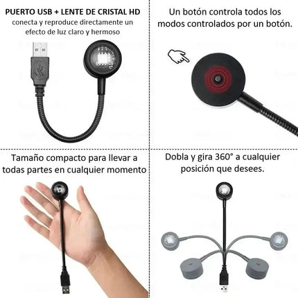 Proyector Lampara Sunset Atardecer Led Usb Cuarto Habitacion