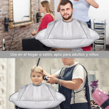 Capa De Corte Pelo Diseño Paraguas Barberia Estetica Salon