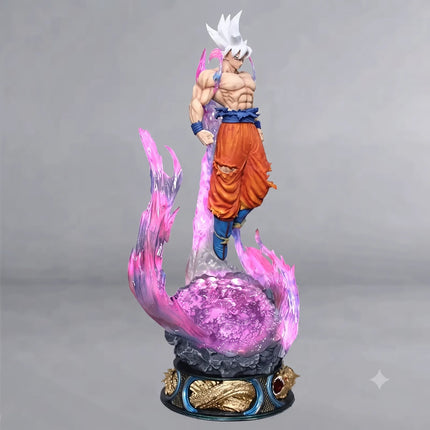 Figura Goku Ultra Instinto Con Luz Led Estatua Dragon Ball Z