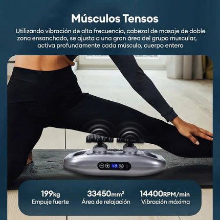 Pistola De Fascia Masajeador Muscular 66 Cabezales 9 Modos