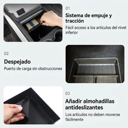 Organizador Consola Central Tesla Model Y Juniper 2025-2026