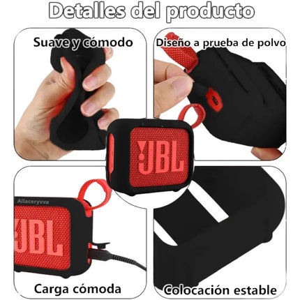 Funda Silicona Para Bocina Jbl Go4 Correa Sujeción Bicicleta