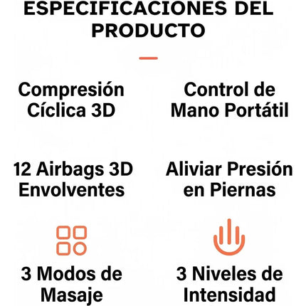 Masajeador Electrico De Pies Piernas Botas Aire Compresion