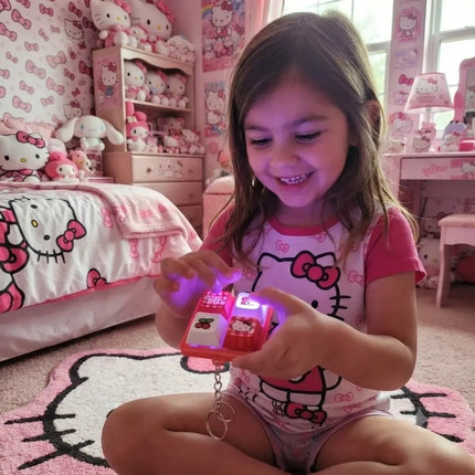 Llavero Fidget Teclado Mecanico Hello Kitty Luz Led Sonido