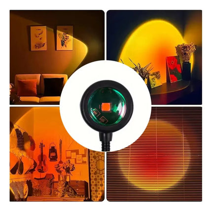 Proyector Lampara Sunset Atardecer Led Usb Cuarto Habitacion