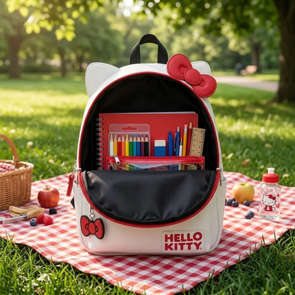 Mochila Hello Kitty Escolar Niña Mujer Regreso A Clases 35cm