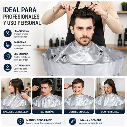 Capa De Corte Pelo Diseño Paraguas Barberia Estetica Salon