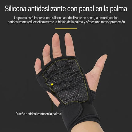 Par Guantes De Entrenamiento Gym Levantamiento Pesas Muñeca