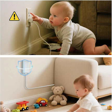 Extensor Plano Enchufe Pared Protector Niños 3 Salidas Cable