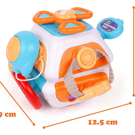 Cubo Sensorial Montessori Juguete Didáctico De Bebé 10 En 1