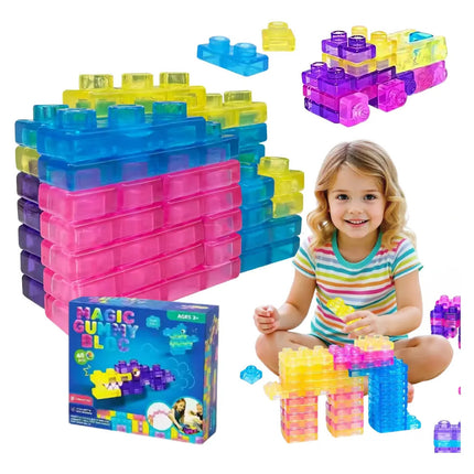 40 Bloques Construcción Suaves Sensoriales Jelly Goma Niños