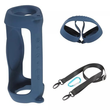 Funda de Silicona Uso Rudo para Jbl Charge 5 Con Gancho Y Correa