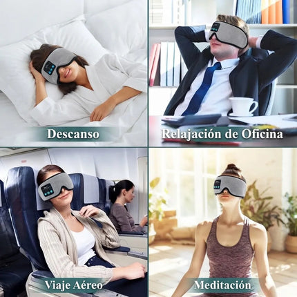 Antifaz Para Escuchar Musica Con Audifonos Bluetooth Mascara