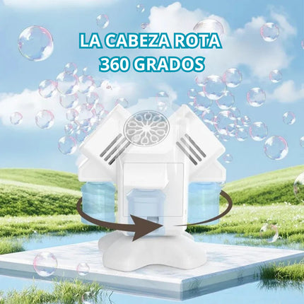 Máquina De Burbujas Doble Salida 360 Juguetes Niños Fiestas