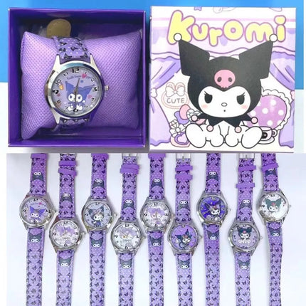 Reloj De Hello Kitty Kuromi Infantil Niñas Con Caja Regalo