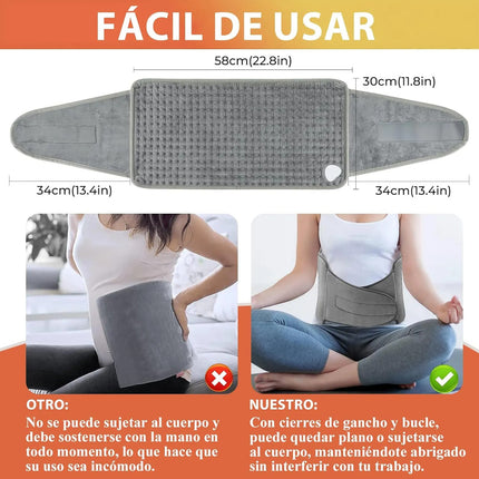 Faja Termica Digital Dolor Lumbar Espalda Con Temporizador