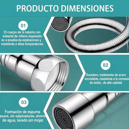 Manguera Extensión Flexible Grifo Fregadero Universal 30 Cm