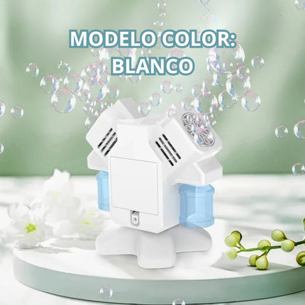 Máquina De Burbujas Doble Salida 360 Juguetes Niños Fiestas
