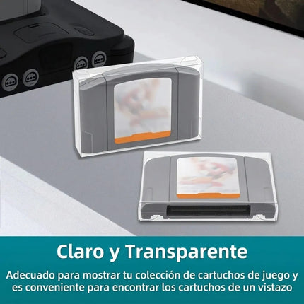 Kit 10 Protectores Transparentes Cartucho Para Nintendo N64